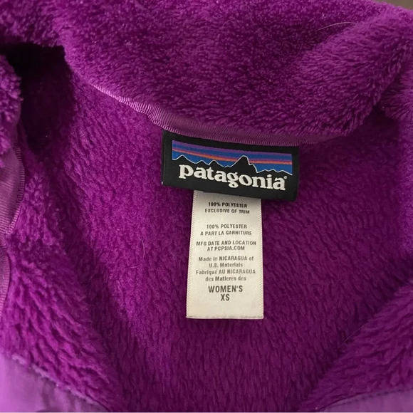Patagonia Re-Tool Snap-T Pullover Fleece Purple Womens Size XS Sweater - Picture 3 of 6